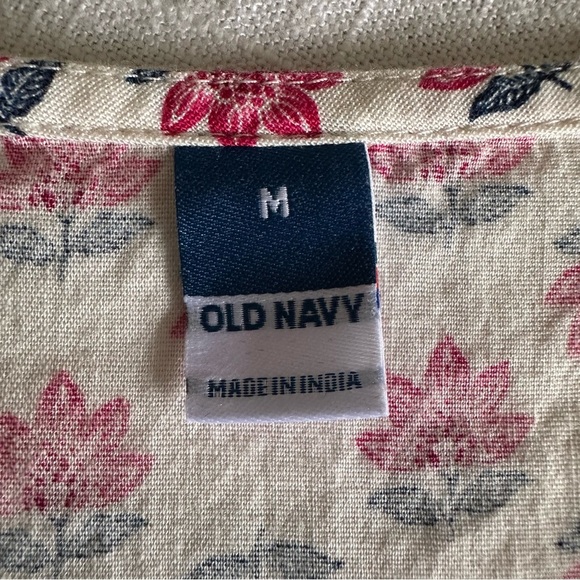 Old Navy ASO I Woke Up A Vampire Dress Sz M Floral Boho Cottagecore Peasant Airy - Picture 15 of 16